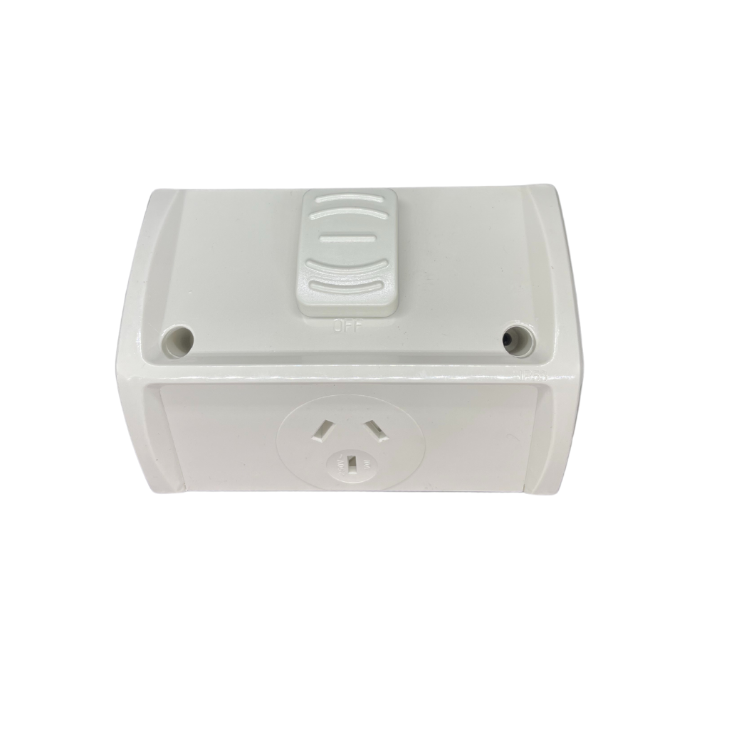 IP53 Single Outdoor Weatherproof Switched PowerPoint GPO Outlet 10A,250V - Star Sparky Direct
