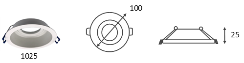 MultiStar LED Downlight Adjustable frame round - 90mm Cut-Out