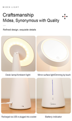 Midea LED Lighted Makeup Mirror - Smart Touch Screen Control - Star Sparky Direct