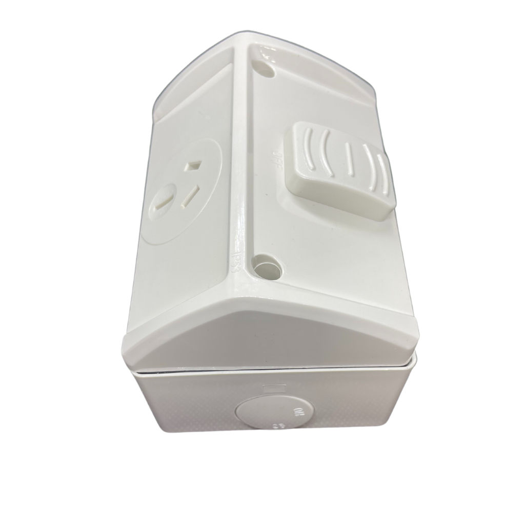 IP53 Single Outdoor Weatherproof Switched PowerPoint GPO Outlet 15A,250V - Star Sparky Direct