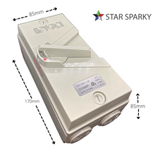 Load image into Gallery viewer, 1 Phase 20A Weatherproof Isolator Switch - Star Sparky Direct