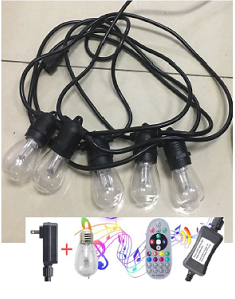 Weatherproof outdoor LED festoon lighting string light-Warm white bulb