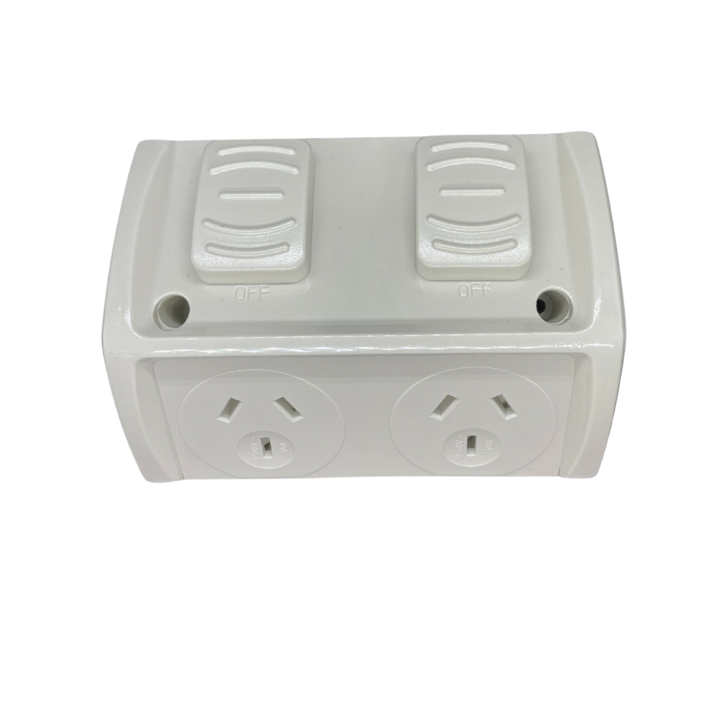 2 Phase Outdoor Weatherproof Double Powerpoint Outlet - Star Sparky Direct