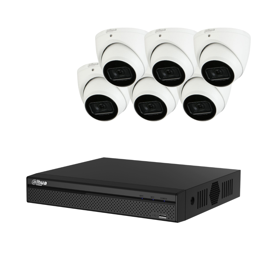 Dahua 6 x 6MP Turret Kit with 8CH NVR