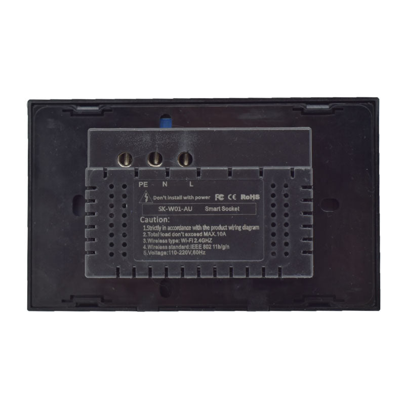 Smart Home Wifi Controlled GPO Plug 2 AC Wall Socket with Double Touch Switch Power Points