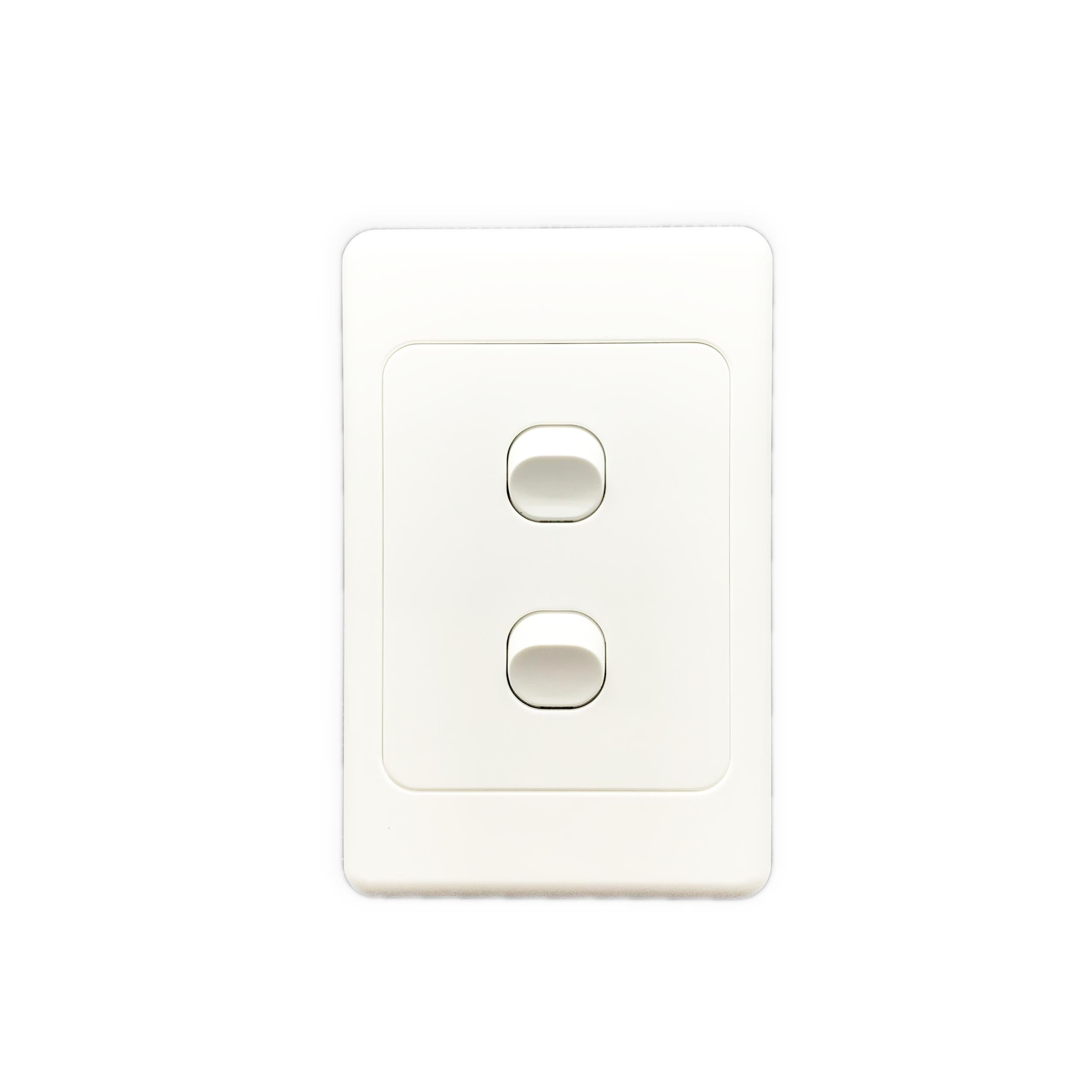 2 Gang 2 way switch vertical 10A 250V - AS304-V - Star Sparky Direct