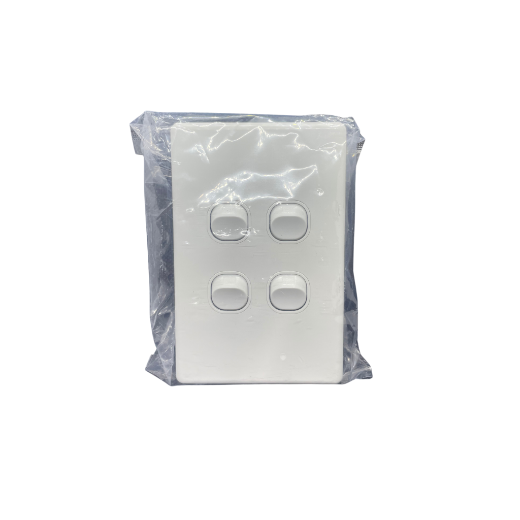 4 Gang Light Switch Vertical 10A 250V - KS308-V - Star Sparky Direct