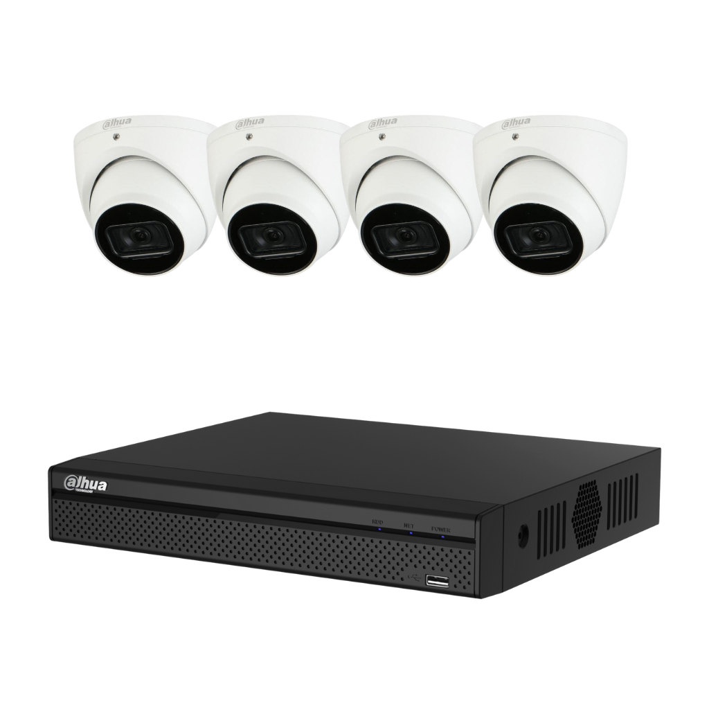 Dahua 4 x 4MP Turret Kit with 4CH NVR