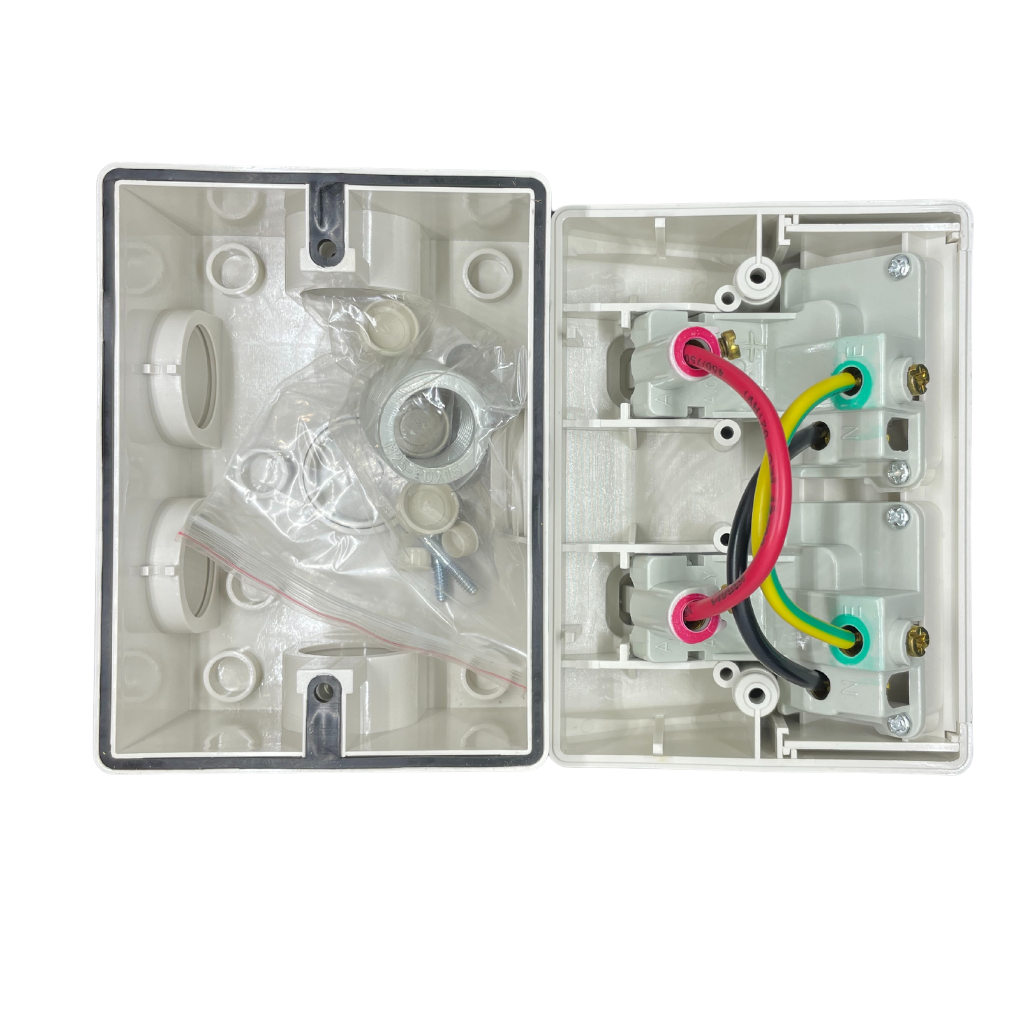 2 Phase Outdoor Weatherproof Double Powerpoint Outlet - Star Sparky Direct