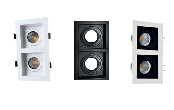 Multistar Downlight Adjustable Frame Square - 90 x 90 Cut-Out