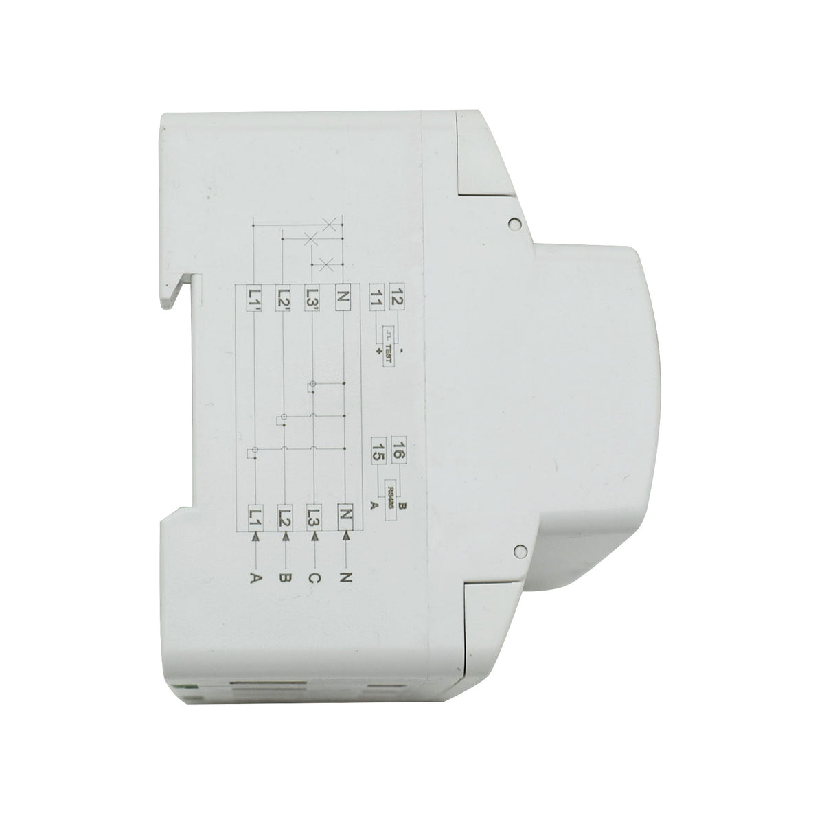 3 Phase 4 Wire 100amp Din Rail Kilowatt Hour Meter Digital  LCD