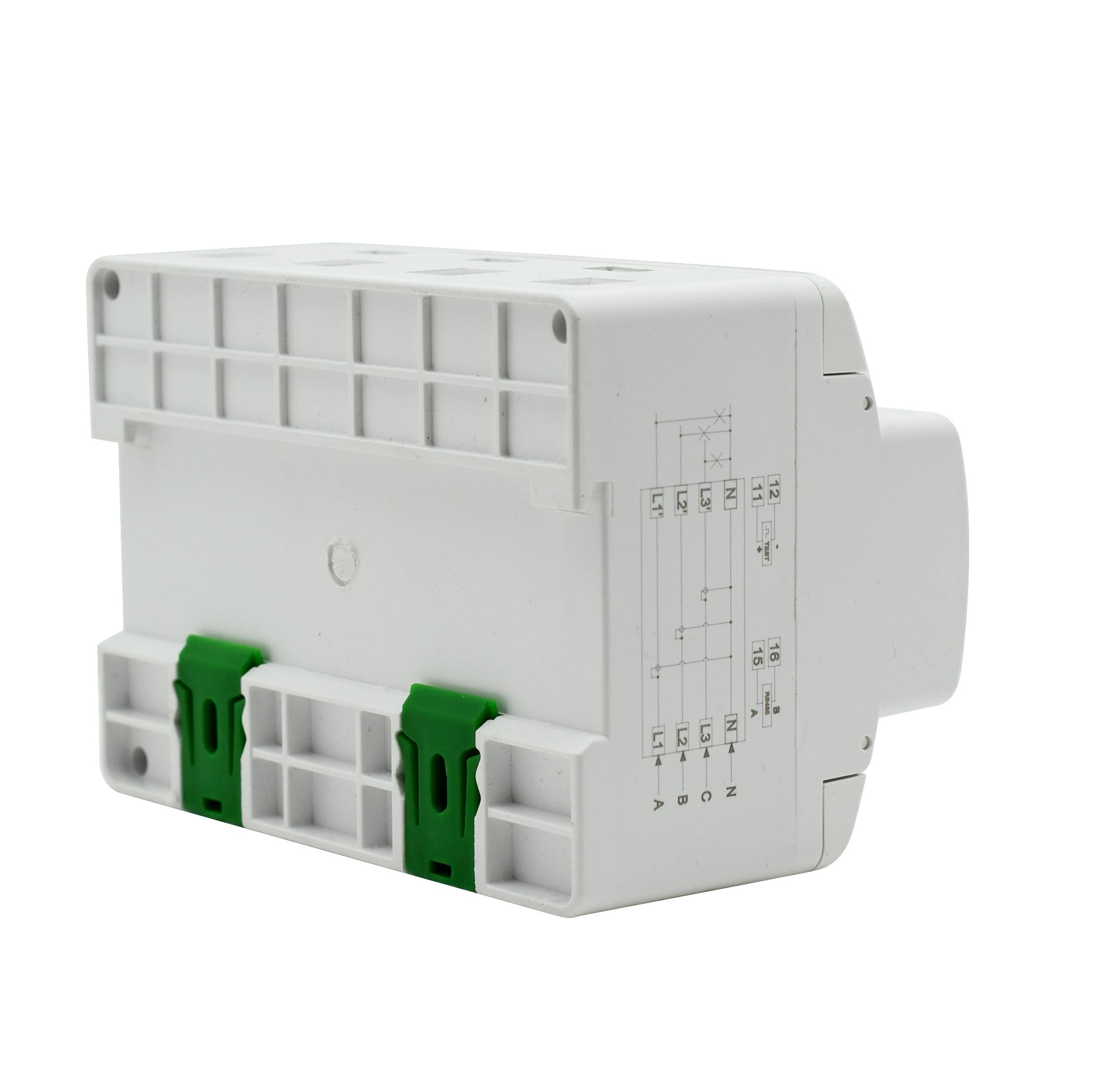 3 Phase 4 Wire 100amp Din Rail Kilowatt Hour Meter Digital  LCD