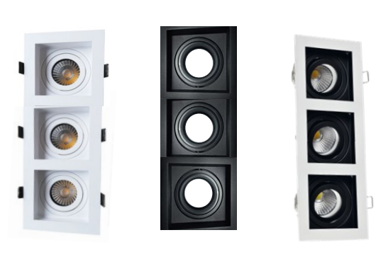 Multistar Downlight Adjustable Frame Square - 90 x 90 Cut-Out