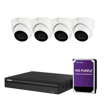 Load image into Gallery viewer, Dahua 4 x 4MP Turret Kit with 4CH NVR