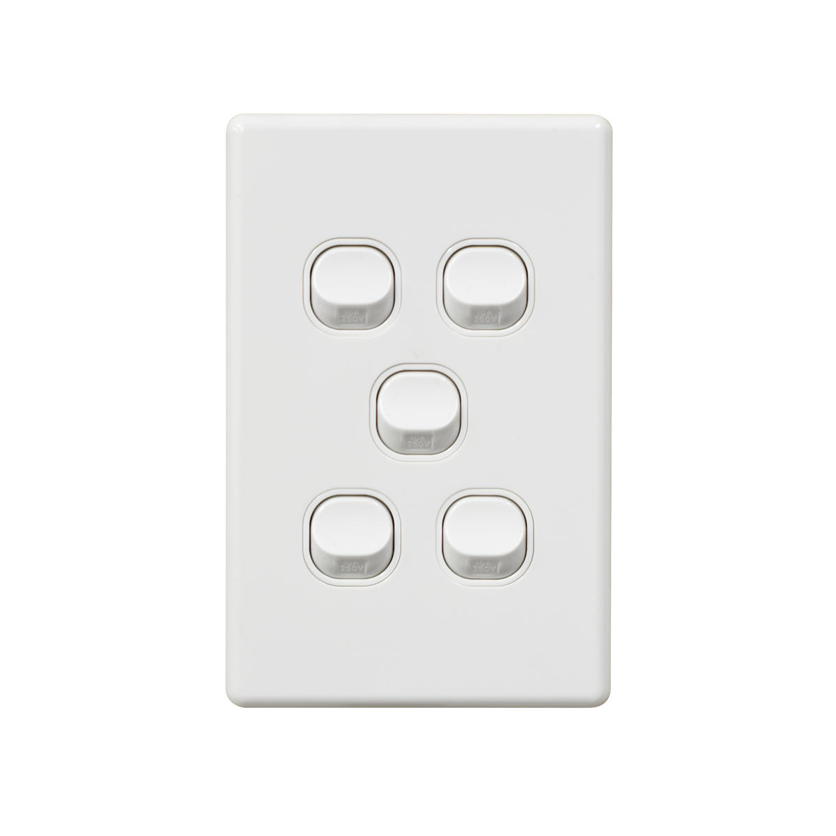 5 Gang 16A Switch Vertical WS5-V