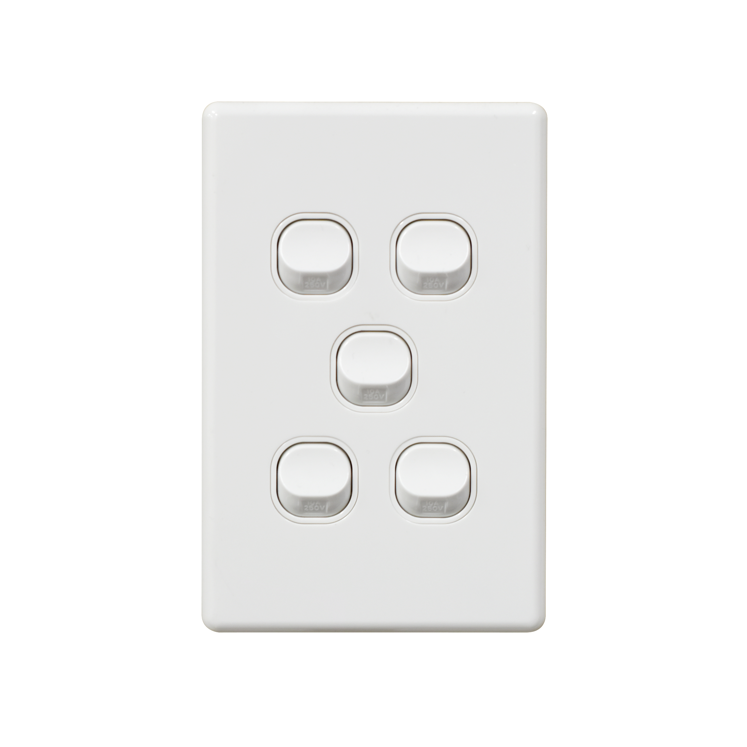 5 Gang 16A Switch Vertical WS5-V