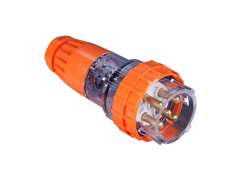 5 Round Pin 40AMP Weatherproof Straight Plug - Star Sparky Direct