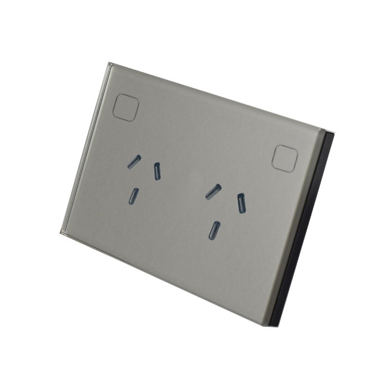 Smart Home Wifi Controlled GPO Plug 2 AC Wall Socket with Double Touch Switch Power Points