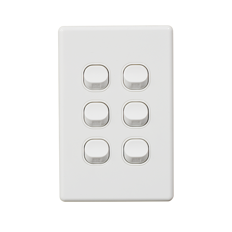 6 Gang 16A Switch Vertical WS6-V