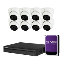 Load image into Gallery viewer, Dahua 6MP 8CH CCTV Kit: 8 x 6MP Turret IP Camera with 8 Channel NVR