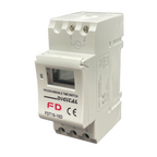 DIN Rail Mount Digital Timer with LCD Display 16A 250V