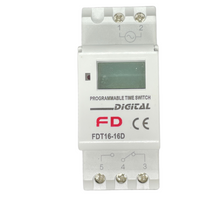 Load image into Gallery viewer, DIN Rail Mount Digital Timer with LCD Display 16A 250V