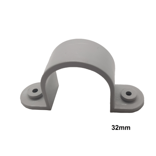 100 x 32mm PVC Saddle Grey Conduit Fittings - Star Sparky Direct
