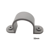32mm PVC Saddle Grey Conduit Fittings -Single