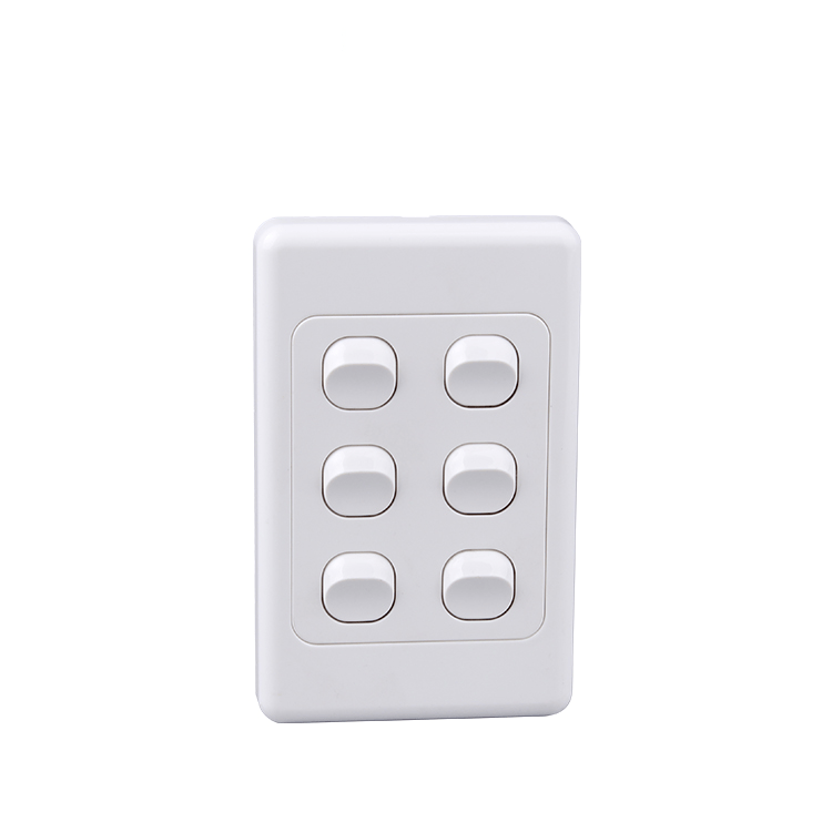 6 Gang 2 way switch vertical 10A 250V - AS312-V - Star Sparky Direct