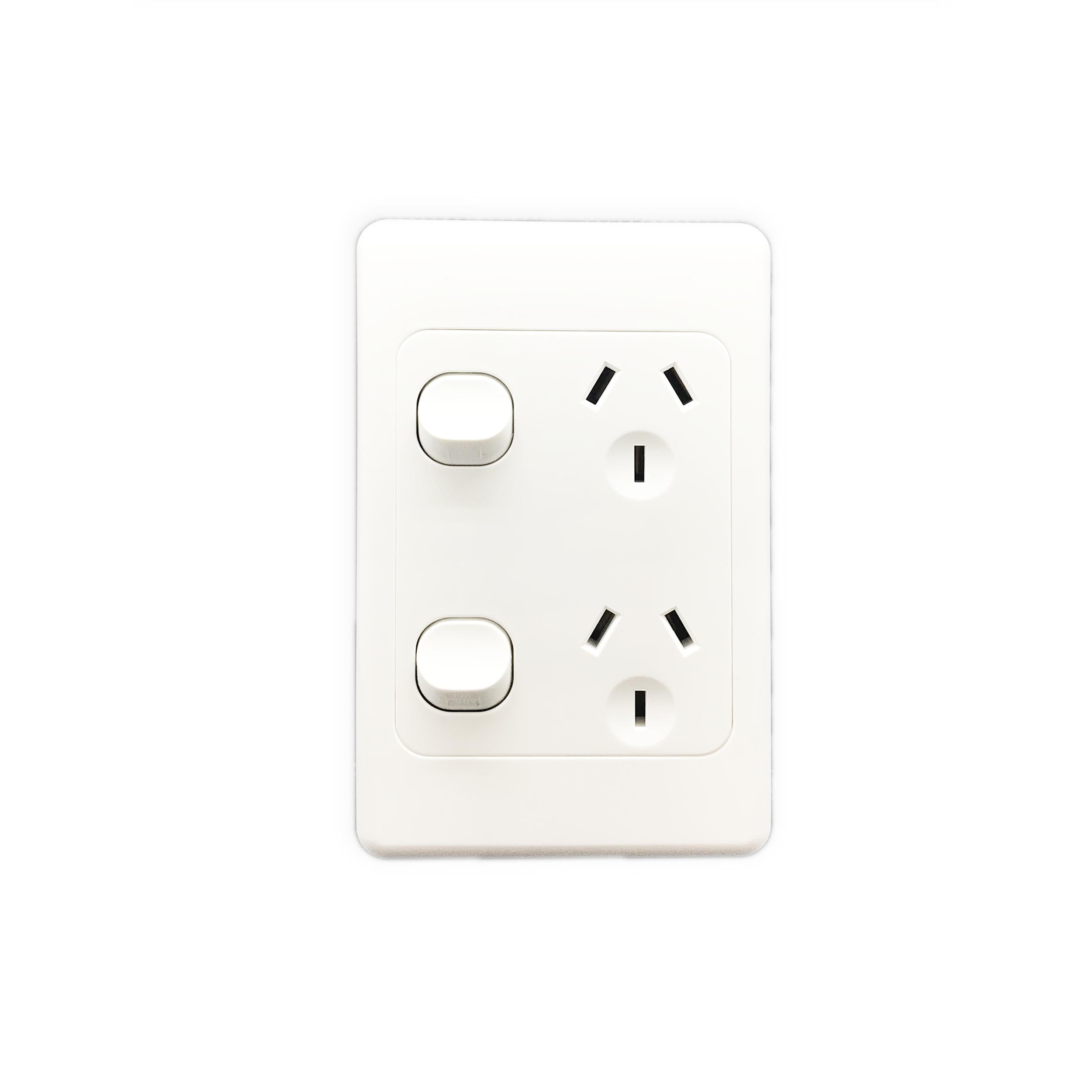 Double Power Point Vertical GPO  10A 250V - AS315-V - Star Sparky Direct