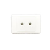 2 Gang 4 Core Telephone Outlet Socket - AS325