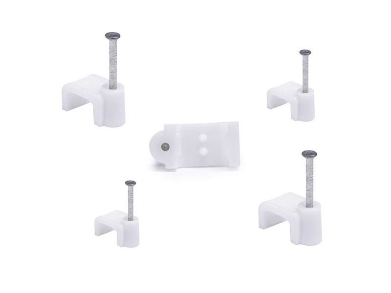 500 x 14mm Cable Clips Flat White - Star Sparky Direct