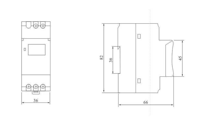 DIN Rail Mount Digital Timer with LCD Display 16A 250V