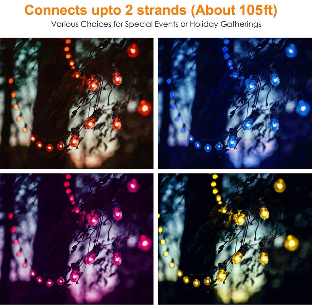 Weatherproof outdoor LED festoon lighting string light-Warm white bulb