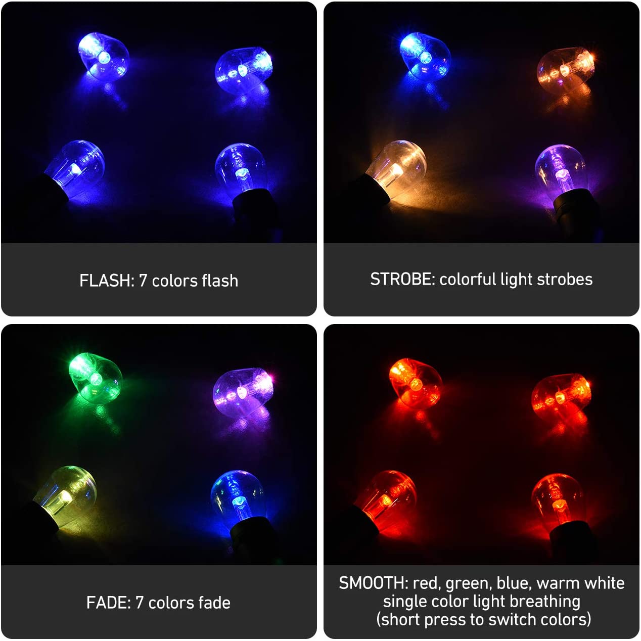 Weatherproof outdoor LED festoon lighting string light-Warm white bulb