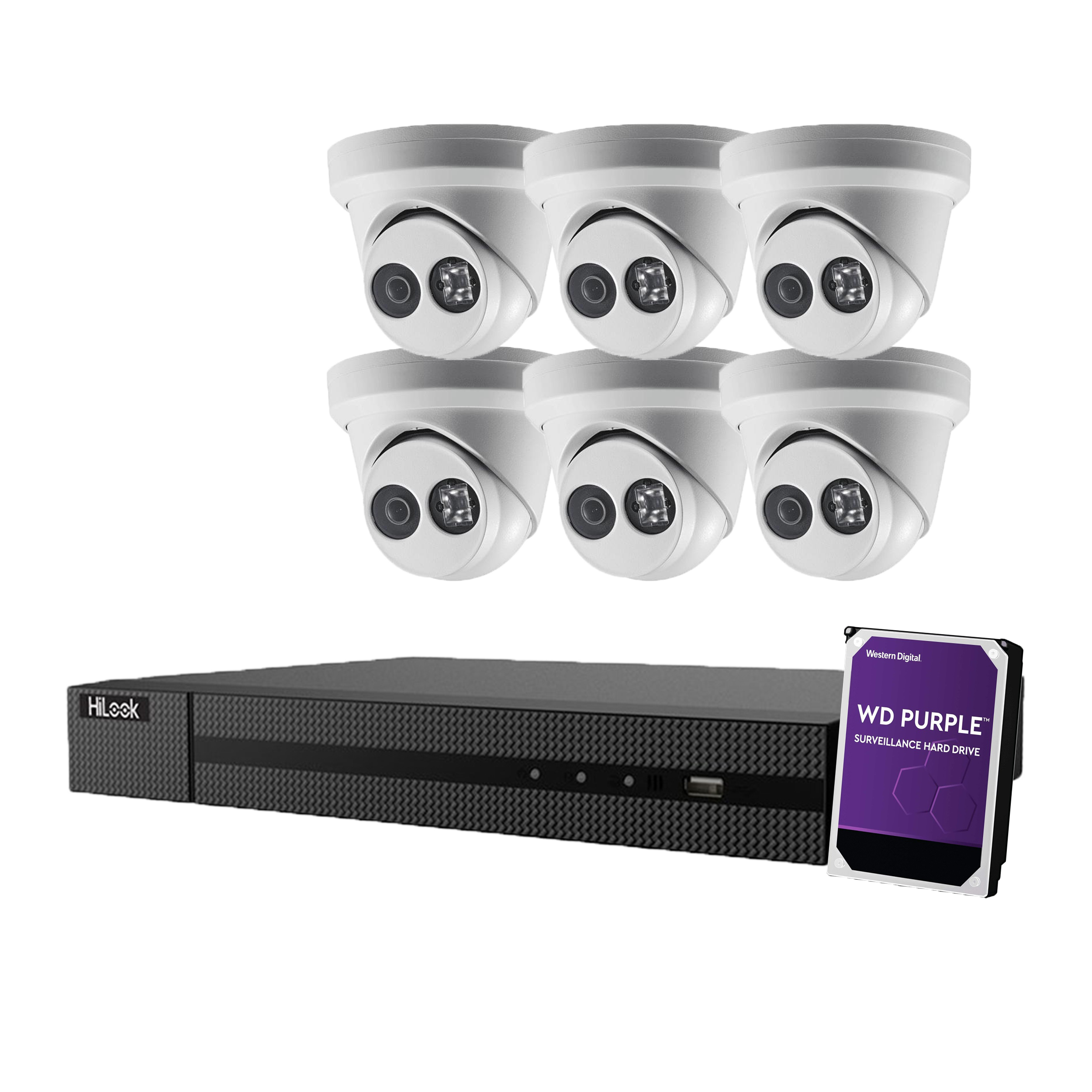 Hikvision Hilook 6 x 6MP Turret Kit with 8CH NVR