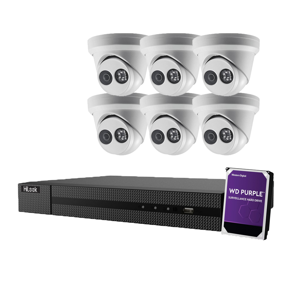 Hikvision Hilook 6 x 6MP Turret Kit with 8CH NVR