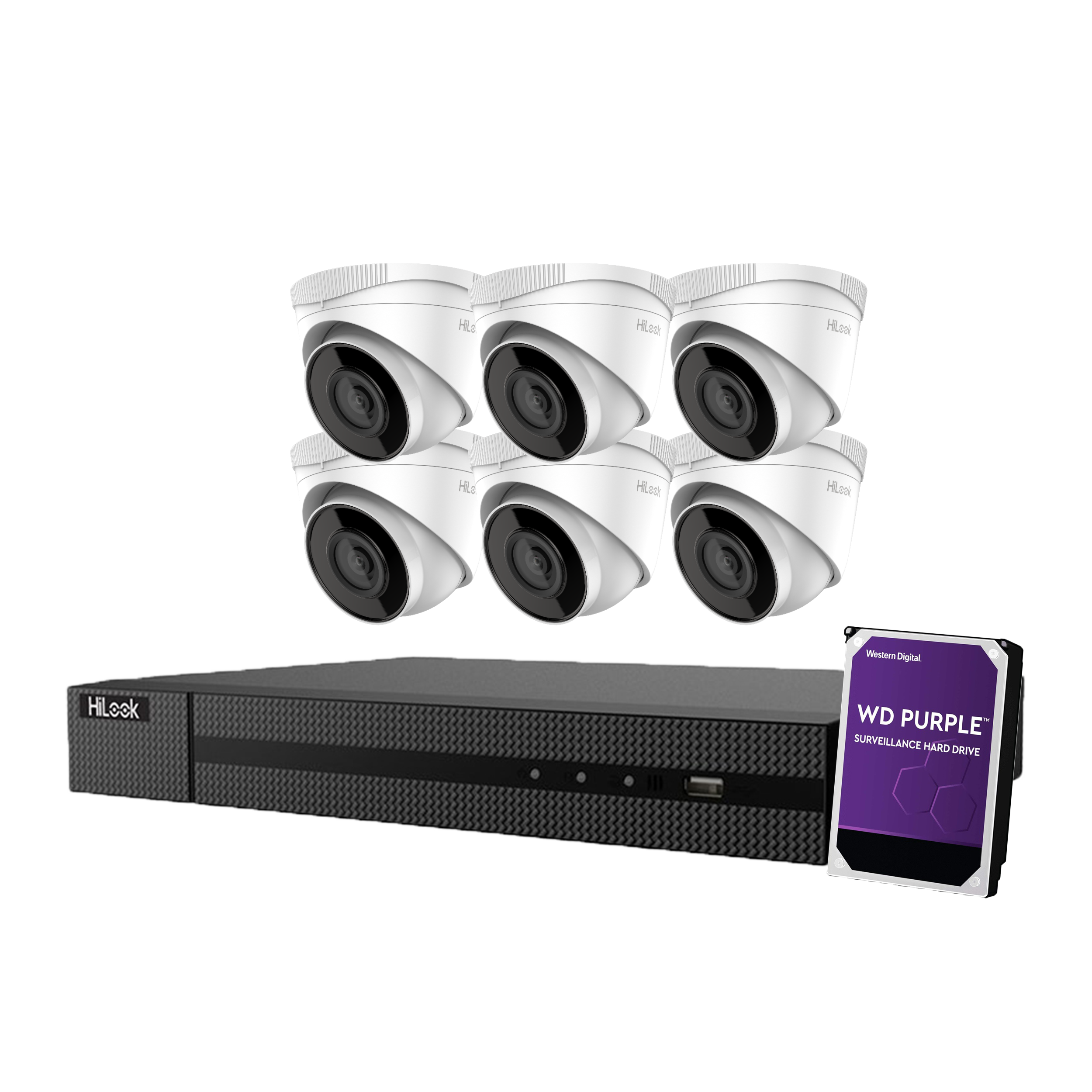 Hikvision Hilook 6 x 4MP Turret Kit with 8CH NVR