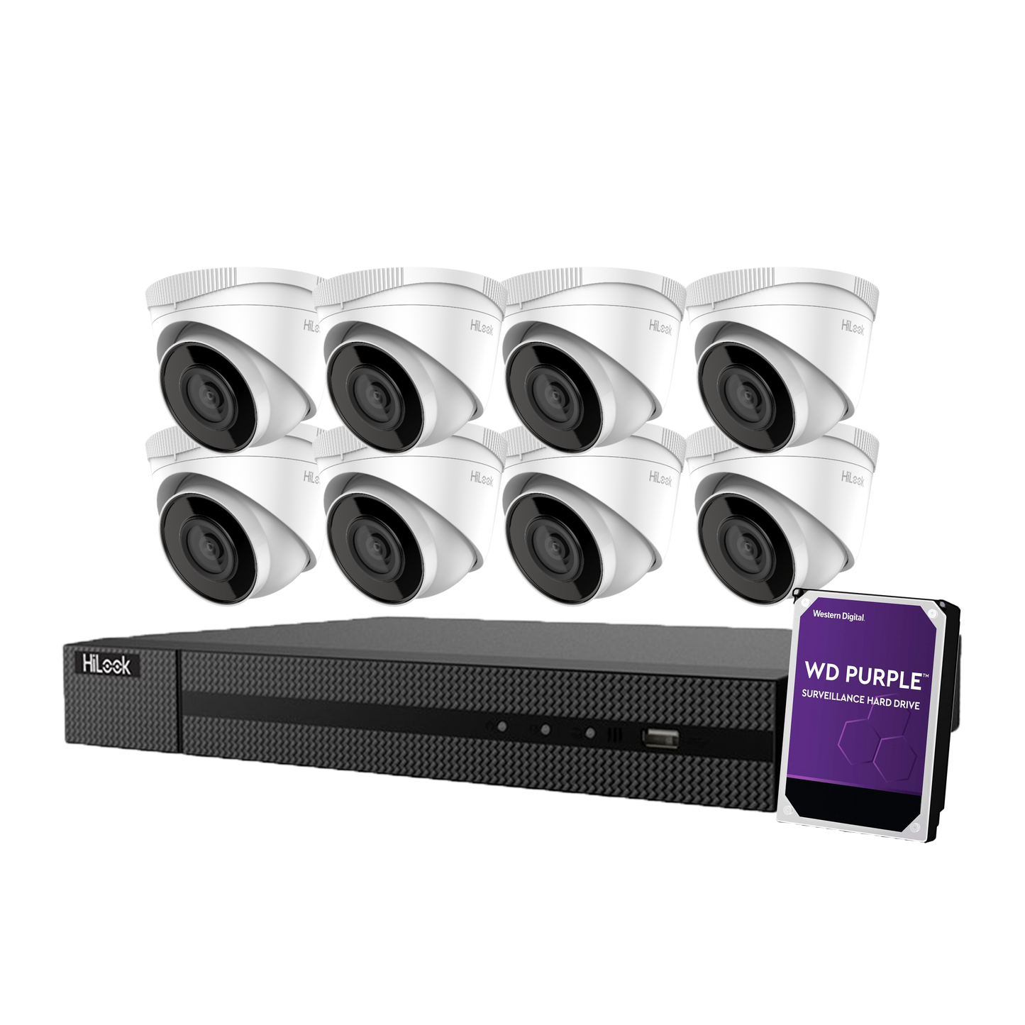 Hikvision Hilook 8 x 4MP Turret Kit with 8CH NVR