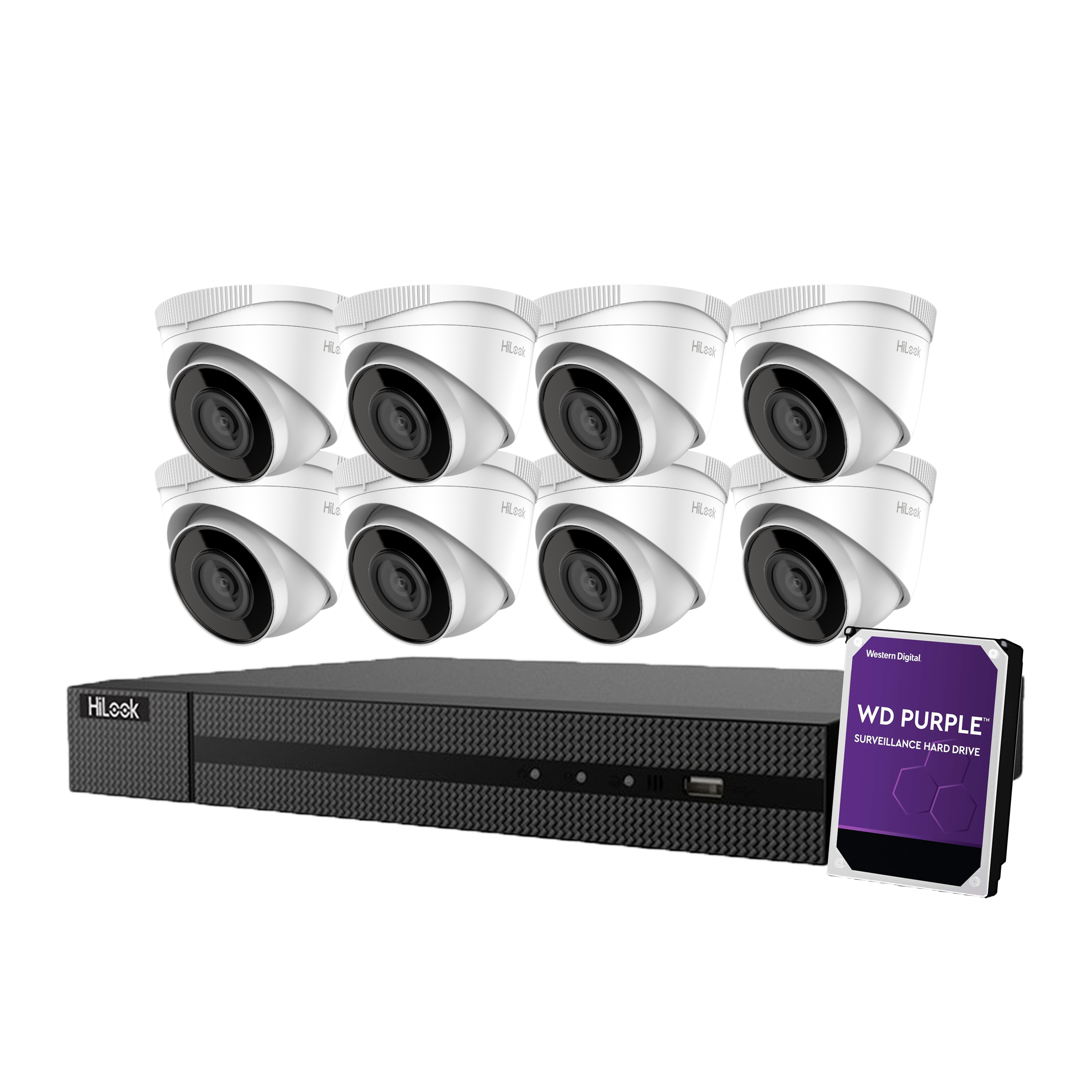 Hikvision Hilook 8 x 4MP Turret Kit with 8CH NVR