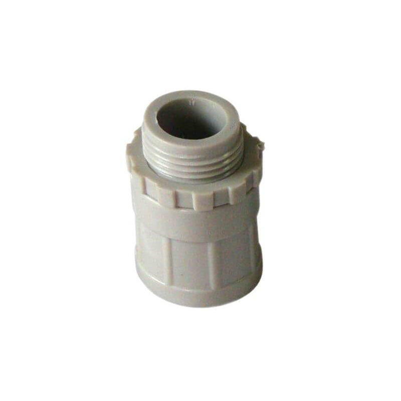 25mm Plain to Screwed Adaptor with Locking Ring Conduit Screw - Star Sparky Direct