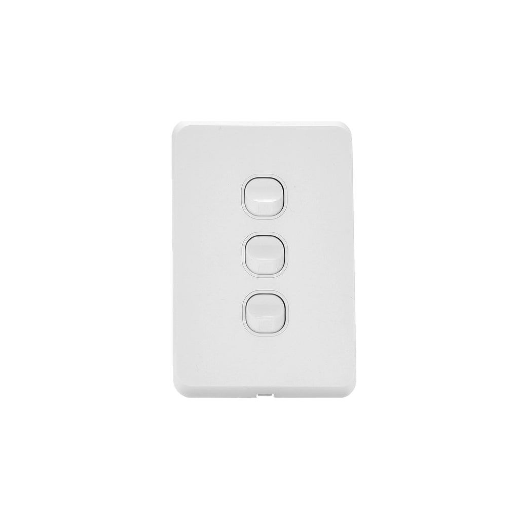 3 Gang Light Switch Vertical 10A 250V - RS306V - Star Sparky Direct