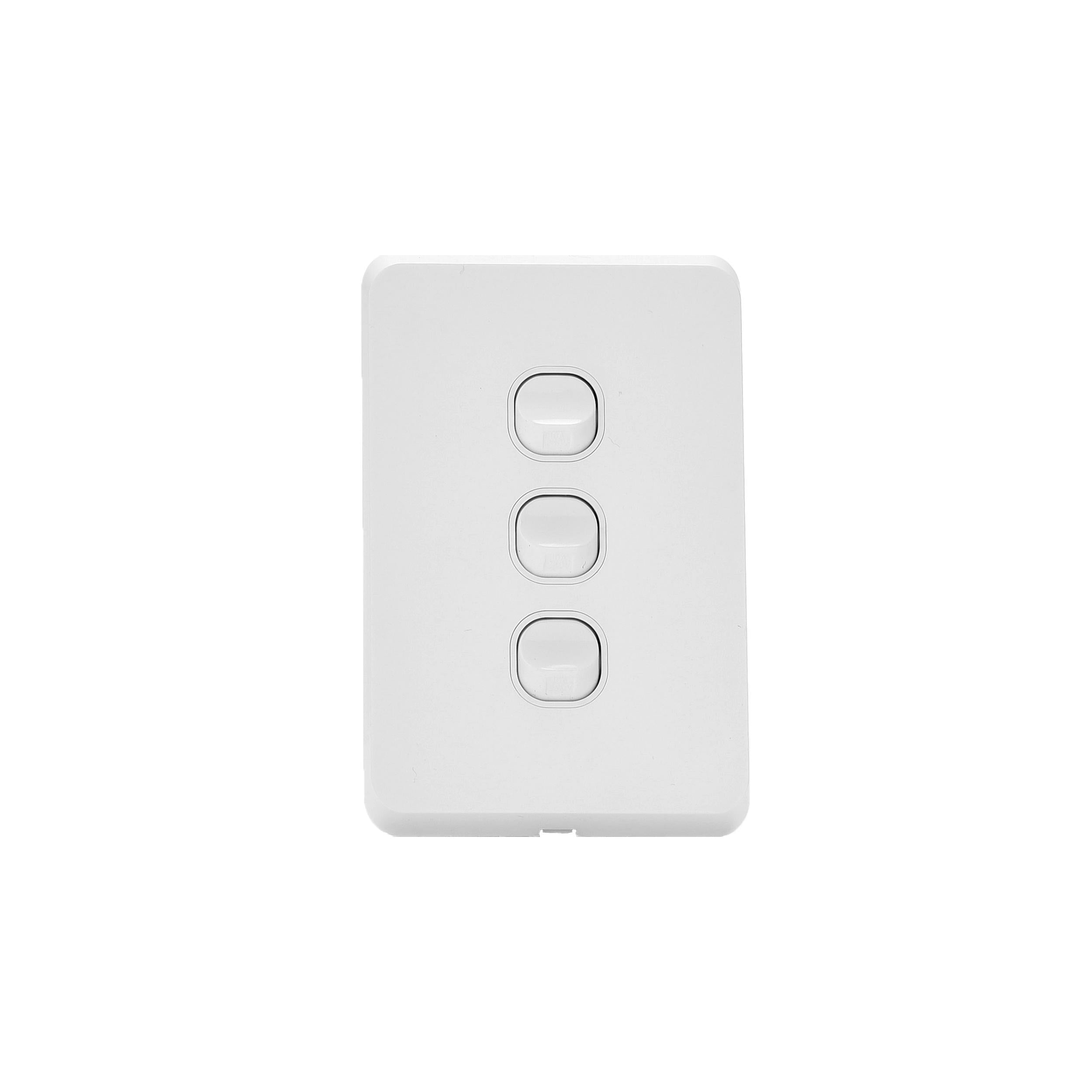 3 Gang Light Switch Vertical 10A 250V - RS306V - Star Sparky Direct