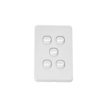 Load image into Gallery viewer, 5 Gang Light Switch Vertical 10A 250V - RS310-V - Star Sparky Direct
