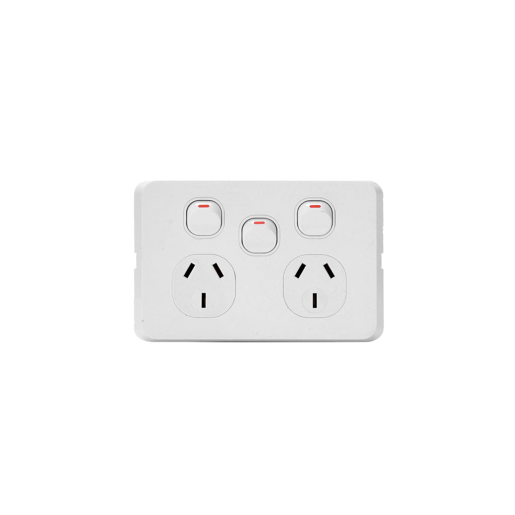 Double Power Point with Extra Switch 10A - RS316 - Star Sparky Direct