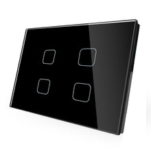 Load image into Gallery viewer, AU/NZ Approved Smart Home Wifi Light Wall Switch 4 Gang Grey Glass Touch Panel