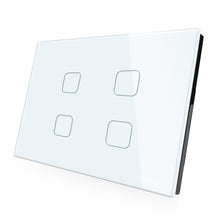 Load image into Gallery viewer, AU/NZ Approved Smart Home Wifi Light Wall Switch 4 Gang Grey Glass Touch Panel