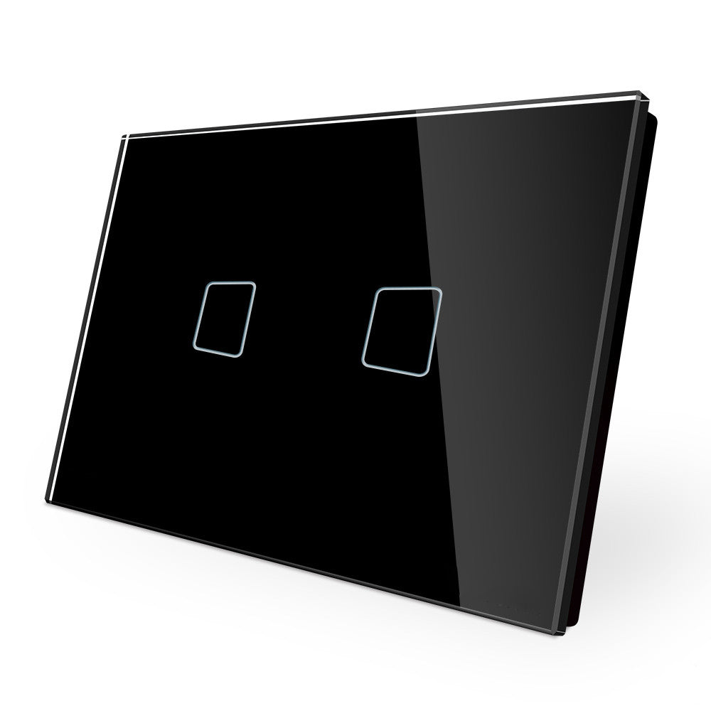 AU/NZ Approved Smart Home Wifi Light Wall Switch 2 Gang Grey Glass Touch Panel