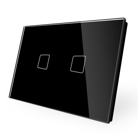 AU/NZ Approved Smart Home Wifi Light Wall Switch 2 Gang Grey Glass Touch Panel