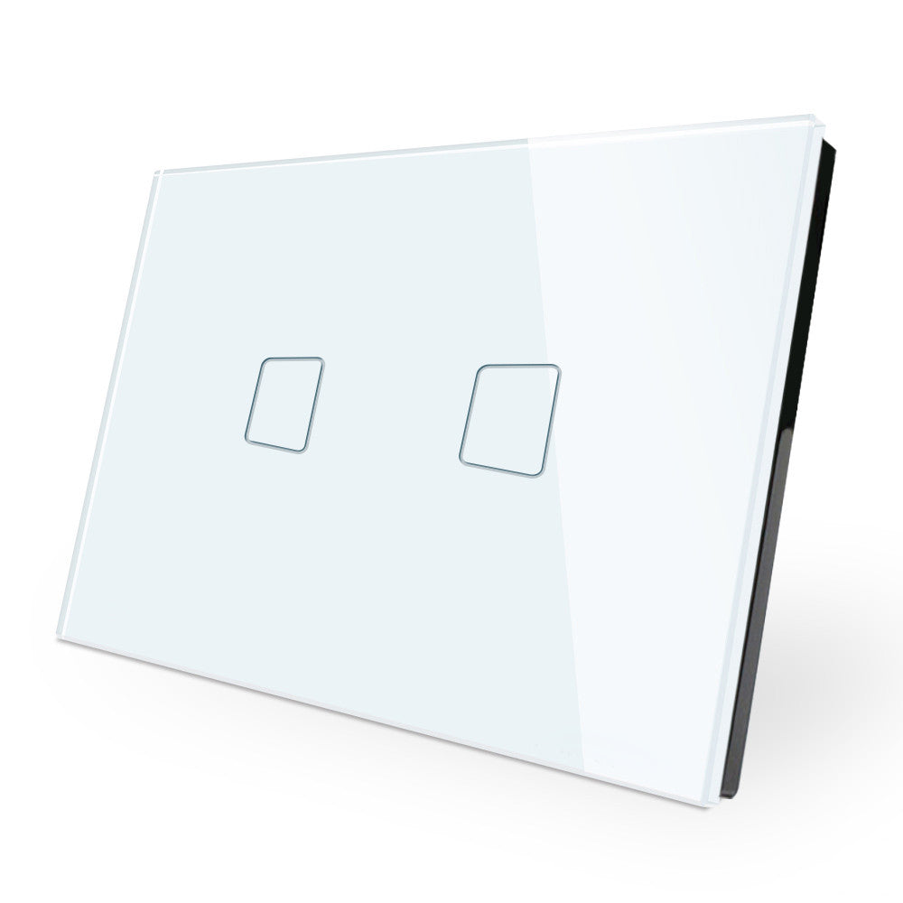 AU/NZ Approved Smart Home Wifi Light Wall Switch 2 Gang Grey Glass Touch Panel